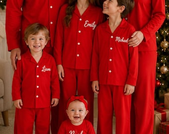 Christmas Personalized Pajamas | Matching Family Christmas PJs | Custom Name Sleepwear