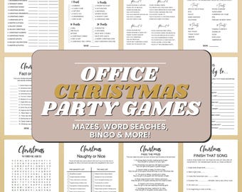 Office Party Games Christmas Printable, Christmas Party Office Games, Holiday Party Printable Game, Office Christmas Party Games