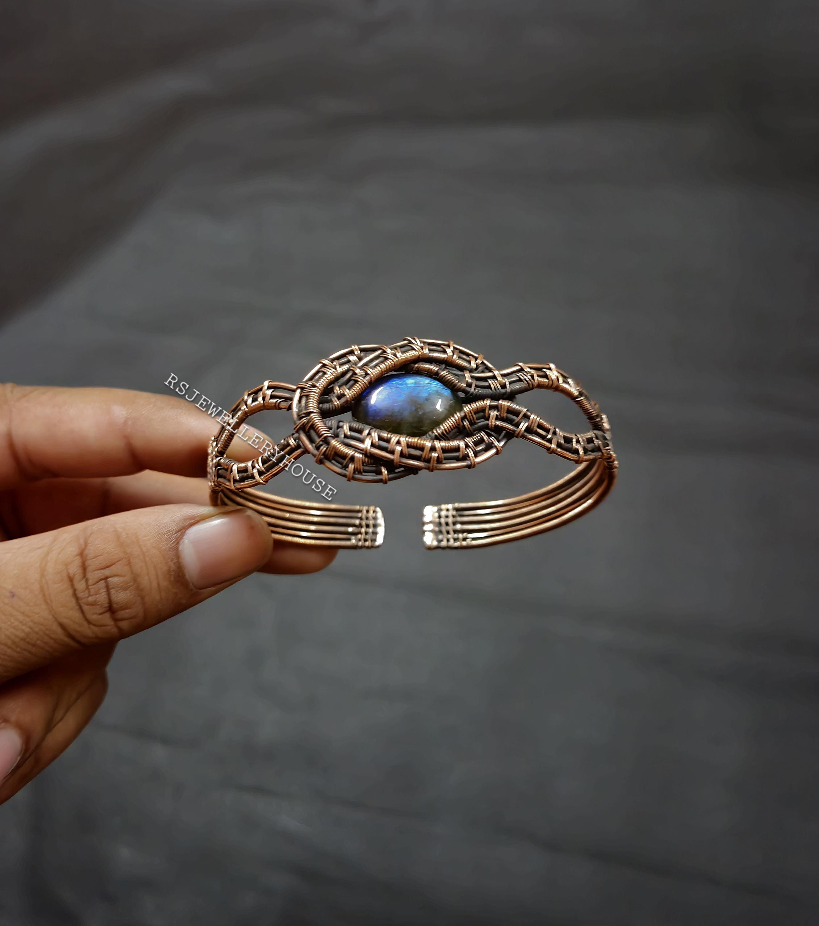 Beautiful Flashy Labradorite Bangle Handmade Bracelet Copper Bangle,…