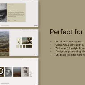 Brand Identity Kit for Canva perfect for small business owners, creatives, consultants and designers, featuring moodboard templates and brand starter kit layouts.