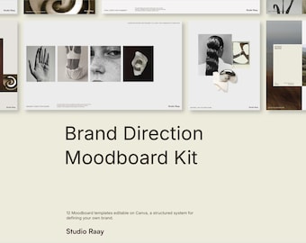 Brand Direktion Moodboard Kit | Canva Templates für Visuelle Identität & Kreative Direktion