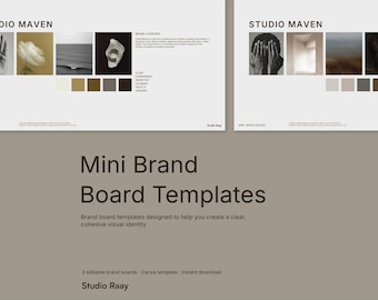 Mini Brand Board Vorlagen | Canva Brand Kit für die Visuelle Identität