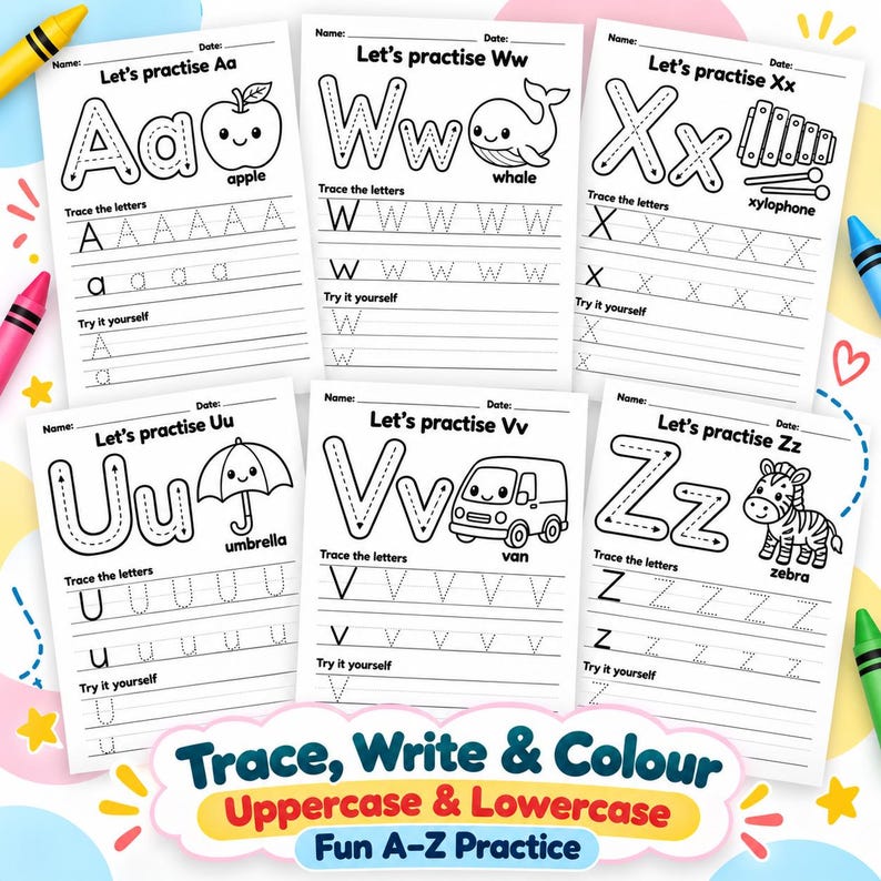 Alphabet Tracing Worksheets, Preschool Letter Tracing & Handwriting
