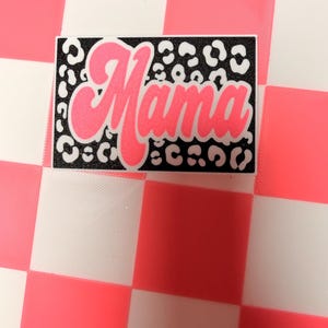 Personalized leopard Mama Patch for YETI Camino Bag | 3D Printed Velcro Accessory