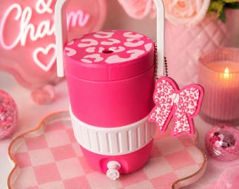 Soporte para latas, tapa con diseño de leopardo, enfriador de bebidas portátil, regalo para mamá, enfriador de latas