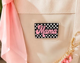 Gepersonaliseerde geruite mama-patch voor YETI-caminotas | 3D-geprint klittenbandaccessoire