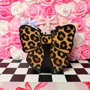3D Printed, Bow, Pen Box,leopard print