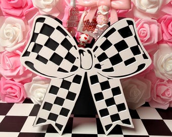 3D Printed, Bow, Pen Box,checkered  print