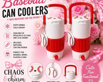 355 ml smal burkkylare, basebollsömdesign, Sports Mom-dryckeshållare