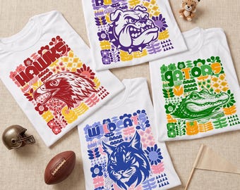 Custom Football Mascot Shirt, Coquette School Spirit T-shirt