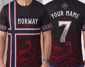 Custom Norway Soccer Jersey, Personalized Football Fans Gifts