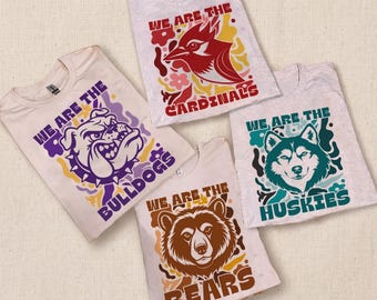 We Are The Mascot Shirt, Floral School Spirit Mascot Tee, Game Day Football