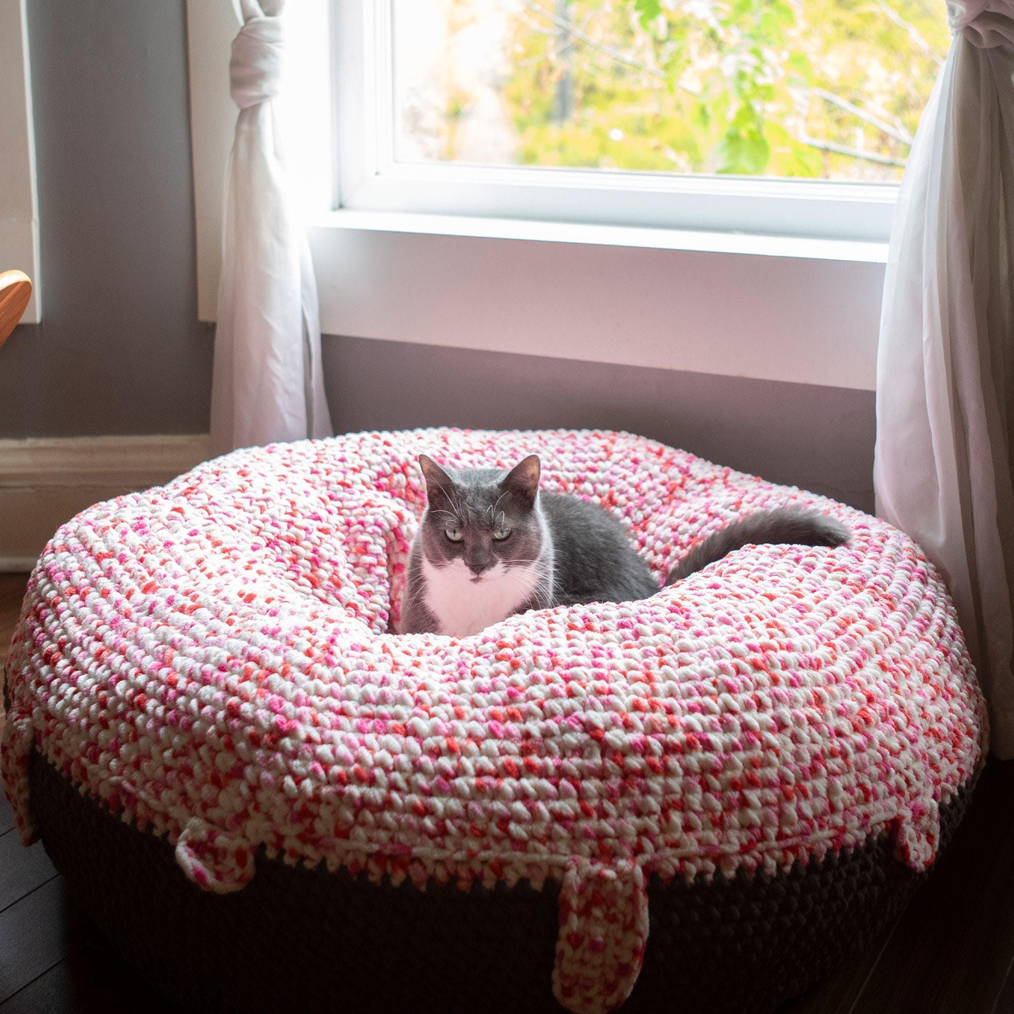 Donut Cat Bed Crochet Pattern