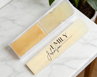 Personalized Saxophone Reeds 2.5 Strength, Bb Tenor Alto Soprano Sax Reed, Custom Engraved Clarinet Reeds, Musician Gift