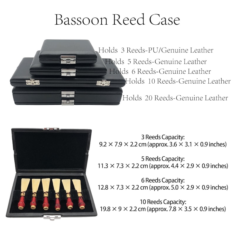 Unique Reed Case Personalized Reed Case for Oboe, Bassoon & Clarinet, Custom Engraved PU ...