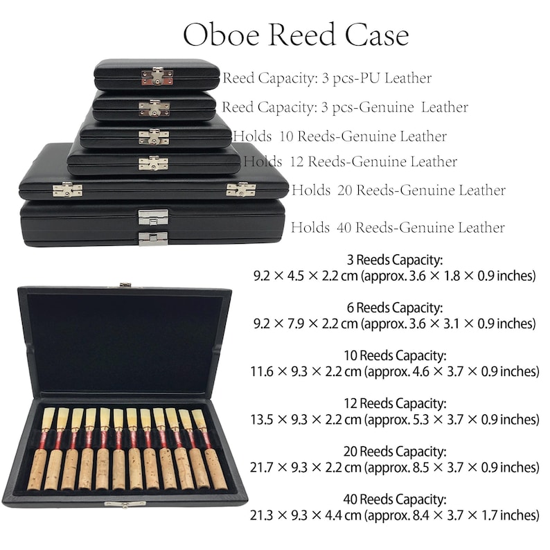 Unique Reed Case Personalized Reed Case for Oboe, Bassoon & Clarinet, Custom Engraved PU ...
