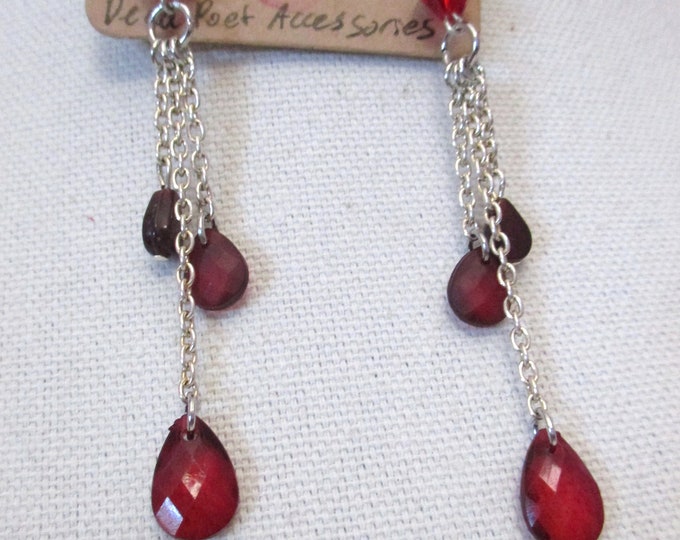 Blood Dripping Heart Dangle Earrings - Vampire Gothic Jewelry For Women