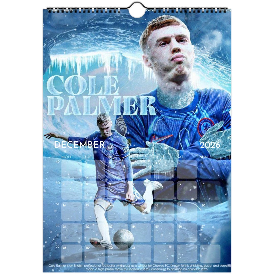 Chelsea FC 2026 Wall Calendar | Cole Palmer, Enzo Fernández - Etsy