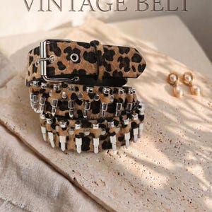 Vintage Leopard Print Belt - Etsy display picture 3