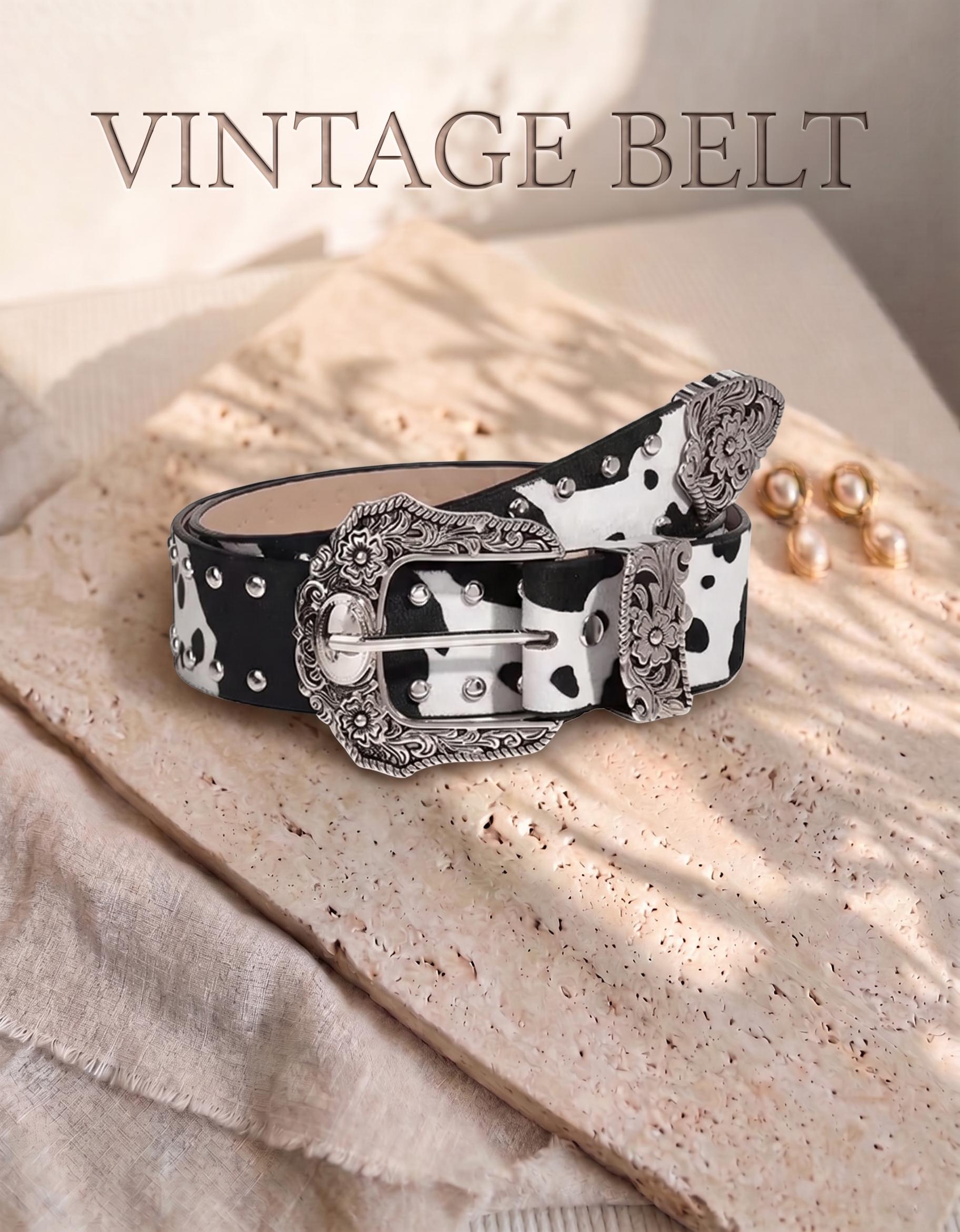 Vintage Silver Croc-Embossed Western Belt with Ornate Buckle and Rhinestones Croc Leather Belt Silver Buckle - Etsy main image 2