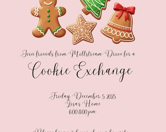 Holiday Cookie Exchange - Invitation/Template for Printables