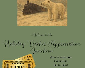 Polar Bear Express Train Printable - Golden Ticket Holiday Party