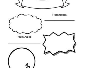 Teacher Thank You - Custom Colorable Thank You Drawing for Elementary, Preschool Kids