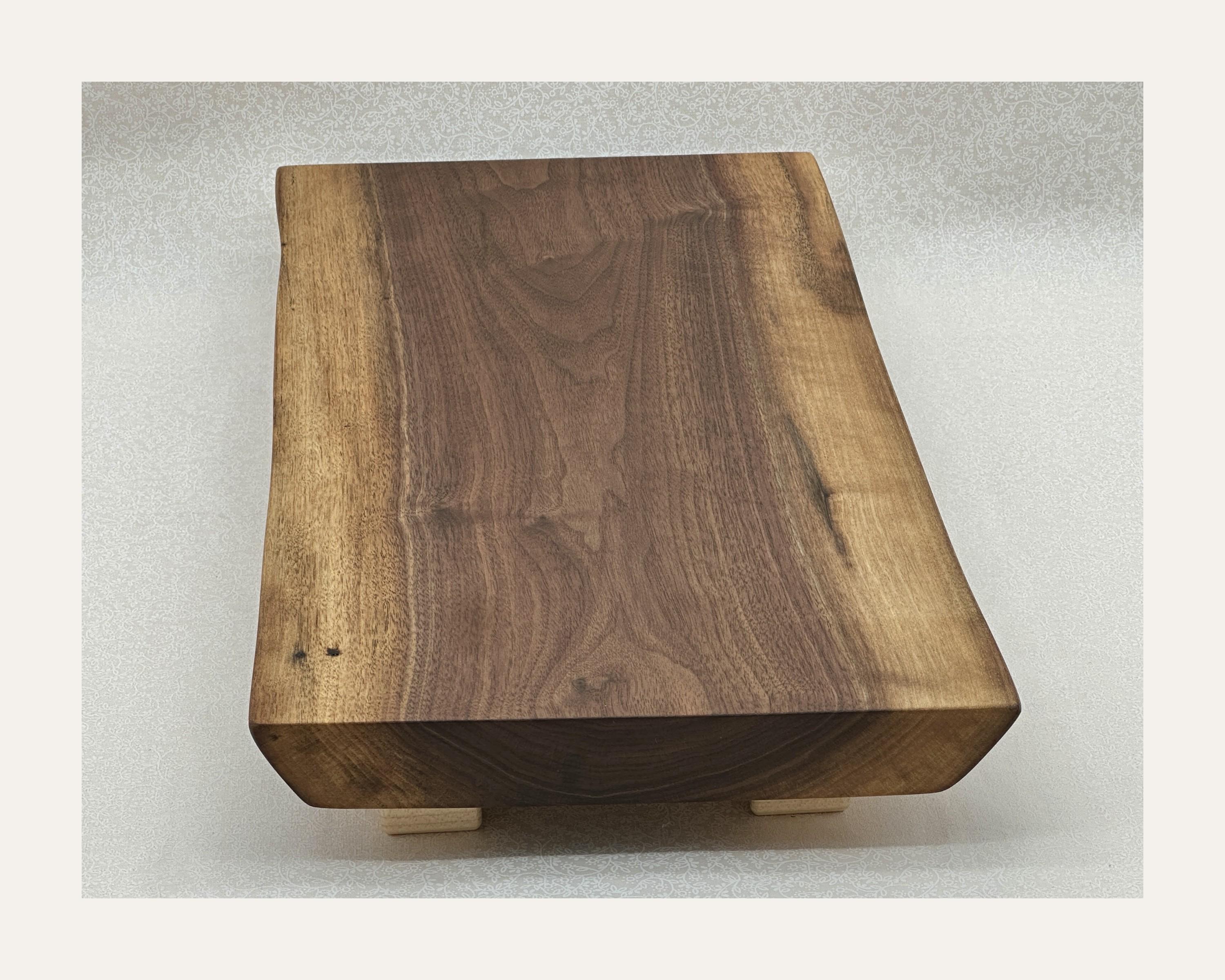 Live Edge Walnut Riser Board – Maple Feet, Charcuterie Board (food Safe ...
