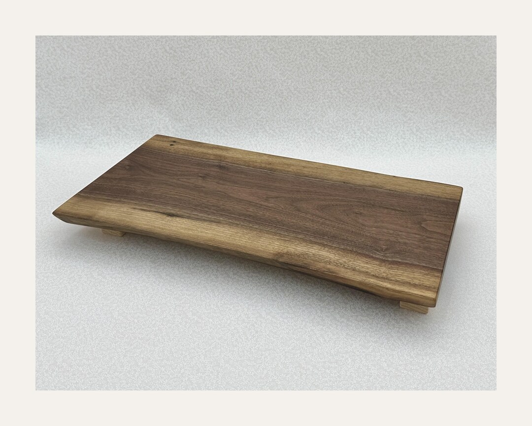 Live Edge Walnut Riser Board – Maple Feet, Charcuterie Board (food Safe ...