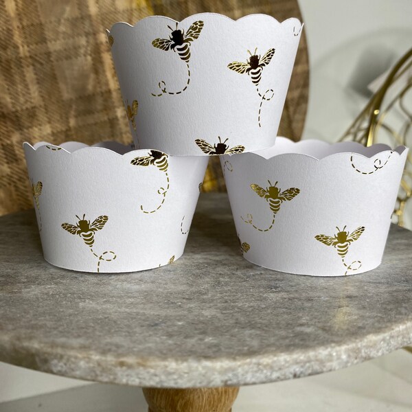 Bee Cupcake Wrappers Etsy