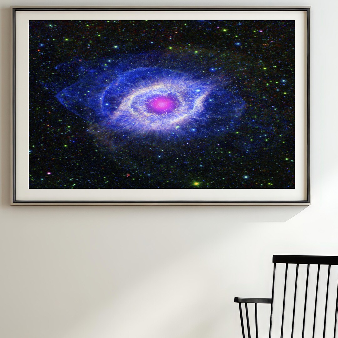 Helix Nebula Wall Art, Deep Space Galaxy Eye Print, Cosmic Decor, NASA ...