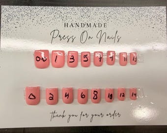 Press on sizing kit extra short square (colors may vary)