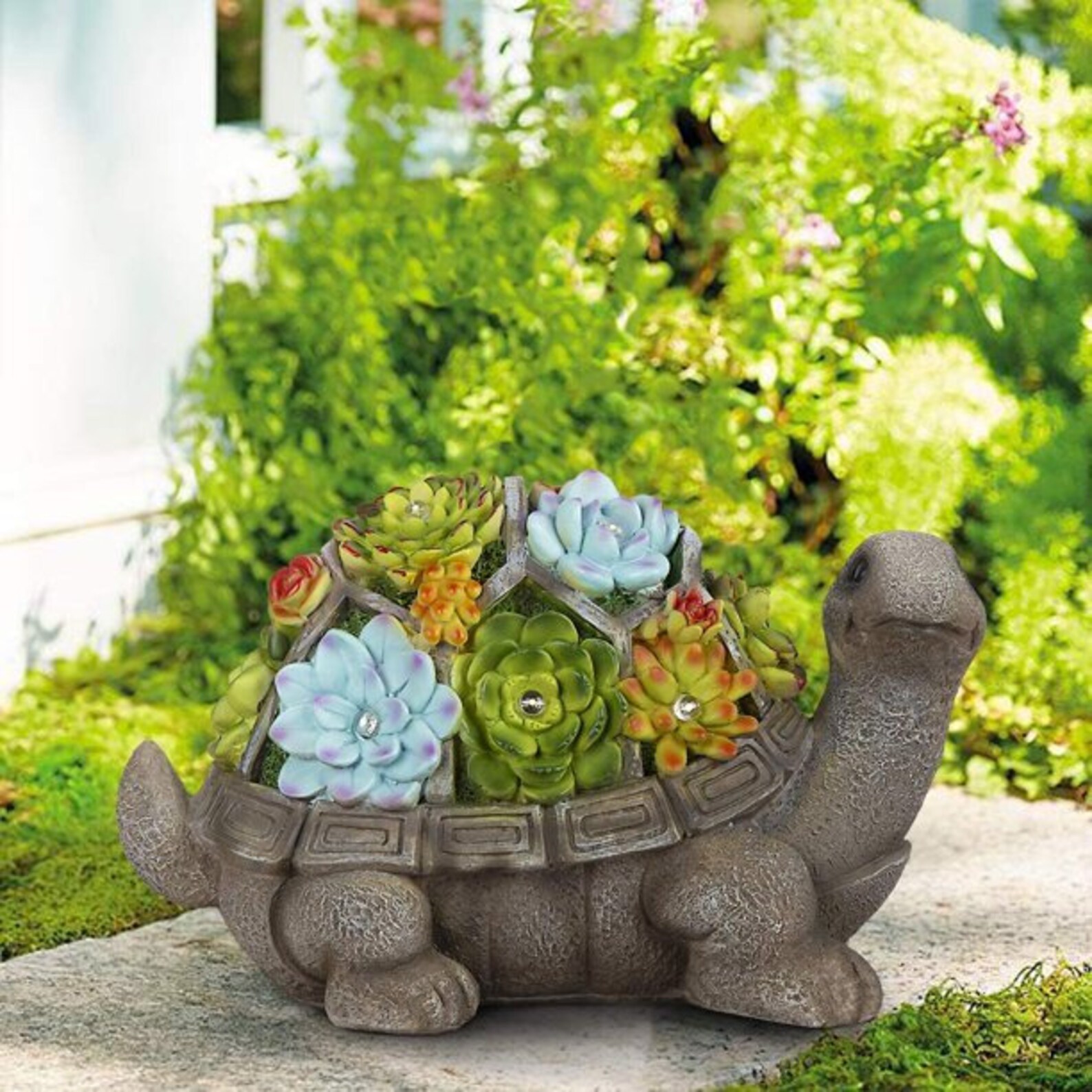 Turtle Garden Figurines Outdoor Decor Lights Garden Decor for Etsy