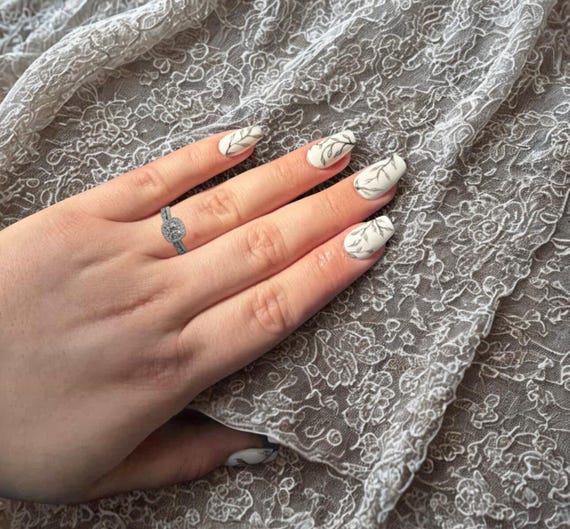 Wedding Inspired Press on Nails, Engagement Inspired Nail Kit