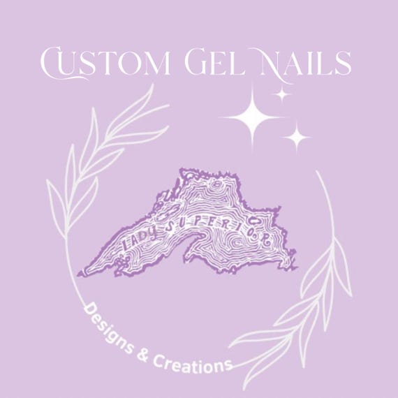 Custom Gel Press on Almond Nails