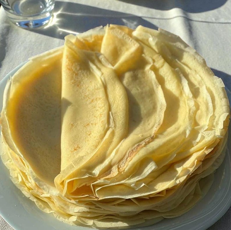 BEST RECIPE for Perfect Thin Crepes, Printable Recipe PDF, Instant ...