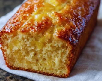 Einfaches Rezept für Ananas-Schnellbrot - Feuchtes tropisches Brot, Digitaler Download A4-Größe