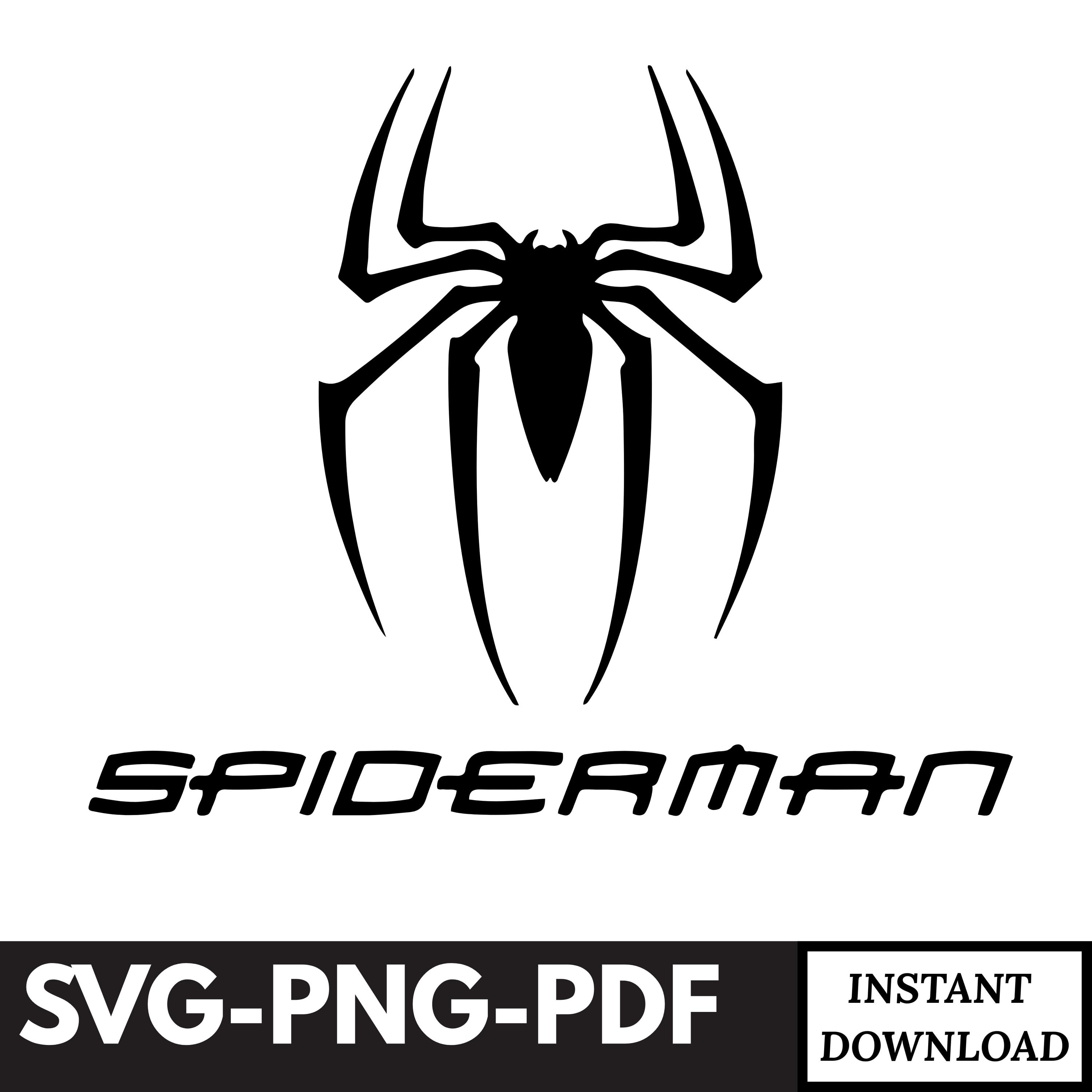 Spiderman Logo SVG PNG PDF | Spider Hero Vector Cut File for Cricut  Silhouette | Instant Digital Download - Etsy Finland, image size:3000x3000