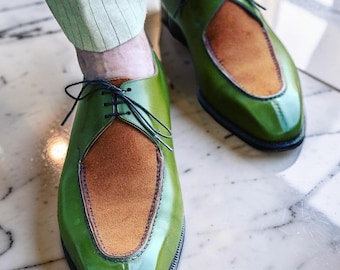 Bespoke Brown Leather Full Appear Classes For Wedding Gift Formal Lace Up Shoes