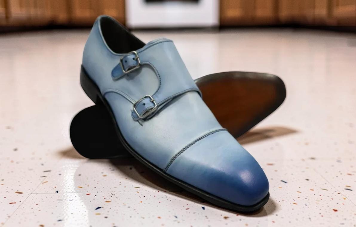 Sky Blue Mens Dress Shoes - Etsy Canada