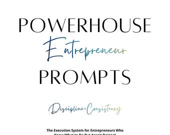 Powerhouse Vol 4 | AI Discipline Coaching Journal | Accountability, Habit Building, Productivity, ADHD Friendly | ChatGPT & Claude Prompts