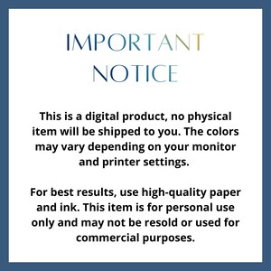 Puede incluir: Aviso de producto digital con las palabras "IMPORTANT NOTICE" en fuente azul y dorada. El texto a continuaci&oacute;n indica que no se enviar&aacute; ning&uacute;n art&iacute;culo f&iacute;sico, los colores pueden variar y es solo para uso personal.