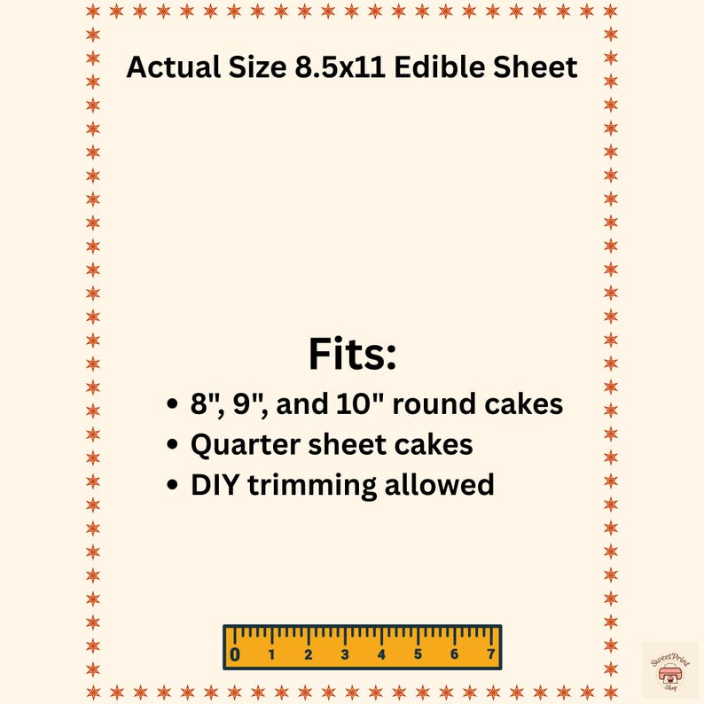 Custom Edible Image | 8.5x11 Frosting Sheet | Photo Cake Topper ...