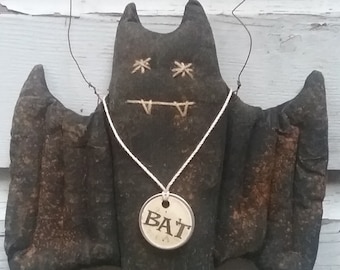 Primitive Halloween Bat Ornament/Door Greeter