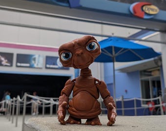 3D-utskriven "E.T." Flexy-figur | Klassisk samlarobjekt från en sci-fi-film, Alien