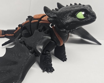 Cómo entrenar a tu dragón Desdentado (Dragón flexible) / HTTYD (Coleccionable impreso en 3D a todo color)