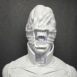 3D Printed Chatterer Cenobite Bust - Ready for paint! - Hellraiser Fan Collectible Statue