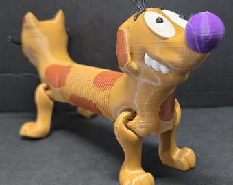 3D Printed CatDog Cartoon Flexi | Animated Nostalgic Character | Nickelodeon Retro Cartoon