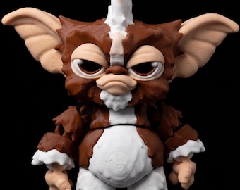 3D Printed Gremlins Gizmo Flexi Figure | Stripe Creature Collectible | Horror Decor Gift