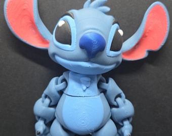 3D Printed Stitch Flexi Toy | Articulated Character | Lilo & Stitch Inspired | Display Gift